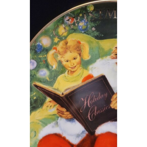 Vintage Avon Porcelain Collector's Plate "Storytime with Santa" - Picture 4 of 10
